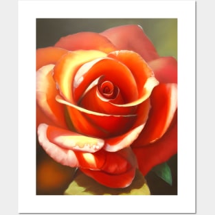 Orange Rose Posters and Art